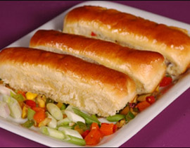 فطيرة محشوة بالخضروات  