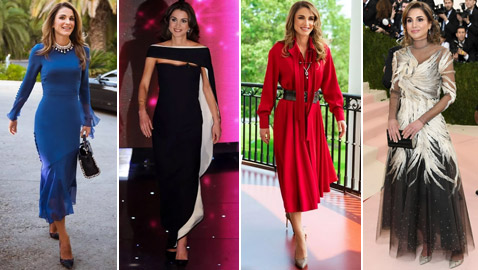 أجمل إطلالات الملكة الأردنية رانيا في المناسبات على مدار السنين